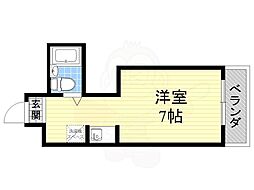 サンハイツ山之内 ワンルームの間取図画像
