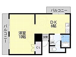 レガーレ長居公園 1DKの間取図画像