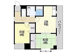AmourK 2LDKの間取図画像