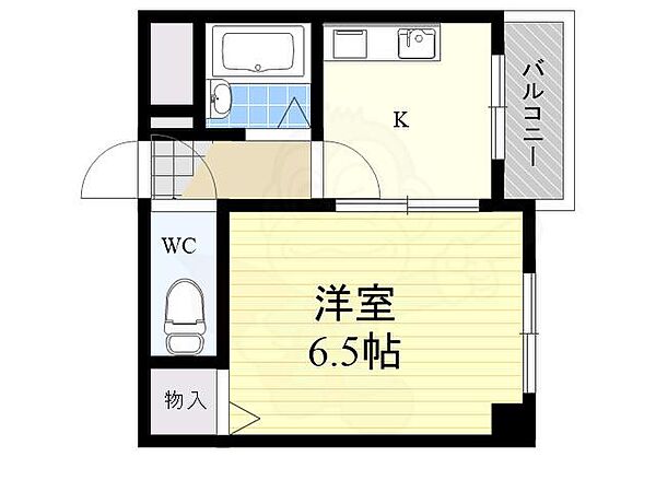 大阪府豊中市熊野町３丁目(賃貸マンション1R・2階・23.00㎡)の写真 その2