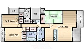 大阪府豊中市東豊中町１丁目（賃貸マンション3LDK・3階・77.82㎡） その2