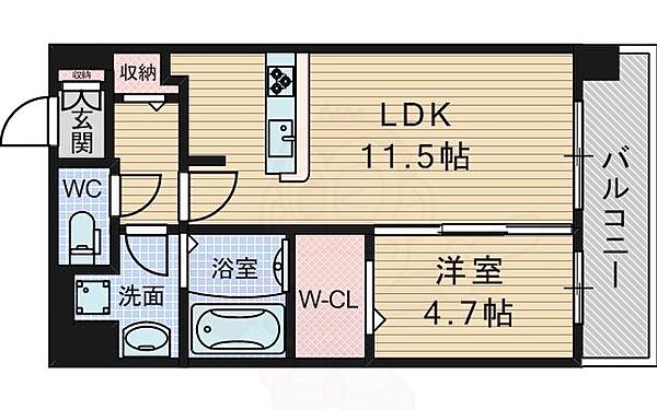 アグレアーブル ｜大阪府豊中市寺内１丁目(賃貸マンション1LDK・3階・41.17㎡)の写真 その2