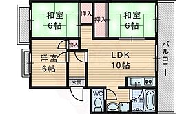 大阪府吹田市五月が丘北（賃貸マンション3LDK・2階・64.00㎡） その2