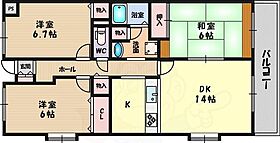 大阪府豊中市桜の町３丁目6番15号（賃貸マンション3LDK・2階・72.00㎡） その2