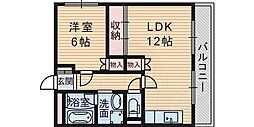 コスモハイツタカシ 1LDKの間取図画像