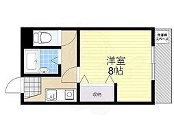 ハイムノーベル 1Kの間取図画像