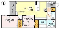Armojour Matin 2LDKの間取図画像