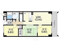 インペリアル南ヶ丘 6階/-