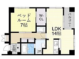 COSMION 1階1LDKの間取り