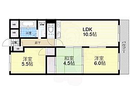 ハイツ三ツ池台 3LDKの間取図画像