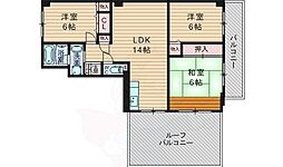 新千里ハイツこうじ 3LDKの間取図画像