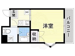 INOVE上山手 1Kの間取図画像