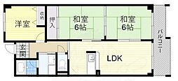 プリムベール向丘 3LDKの間取図画像