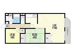 レスカーラ緑地公園 3LDKの間取図画像