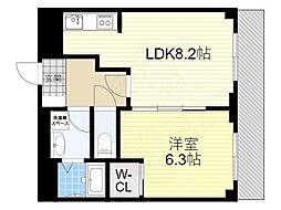 フレール緑地公園2 1LDKの間取図画像