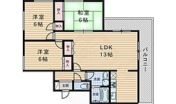 グレイス・マンション 3LDKの間取図画像