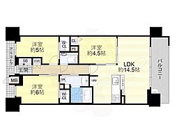 エスリード箕面船場阪大前 3LDKの間取図画像
