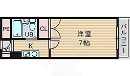 フレール緑地公園 1Kの間取図画像