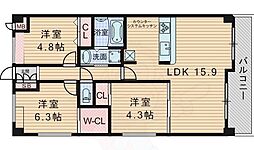 アンビエラ桃山台 3LDKの間取図画像