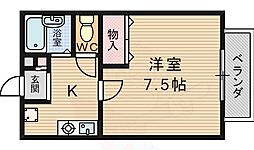 アイ.エスパース 1Kの間取図画像