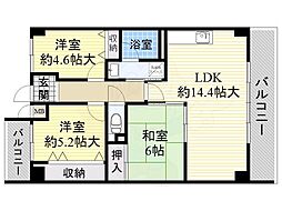 ルミエール西緑丘 3LDKの間取図画像