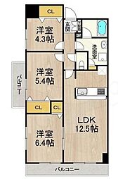 インプルーブ緑地公園 3LDKの間取図画像