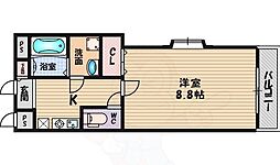 プラウド千里山 1Kの間取図画像