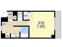 千里山ビバース 1Kの間取図画像