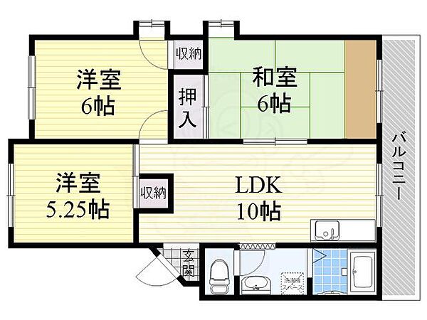 ドリームオアシス ｜大阪府高槻市芝生町４丁目(賃貸マンション3LDK・2階・56.00㎡)の写真 その2