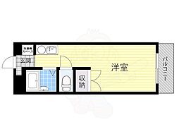 アゼリア2号館 ワンルームの間取図画像