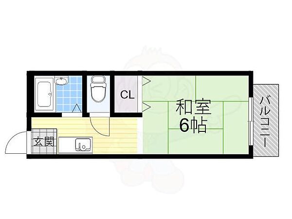 寺井ハイツ ｜大阪府高槻市富田町６丁目(賃貸アパート1R・2階・20.46㎡)の写真 その2