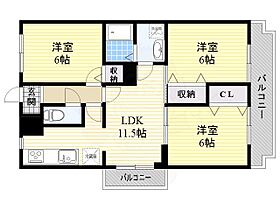 SUNハイム城南 405 ｜ 大阪府高槻市城南町３丁目（賃貸マンション3LDK・4階・61.00㎡） その2