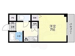 NASA望月 1Kの間取図画像