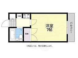 ロイヤルハイツ 1Kの間取図画像