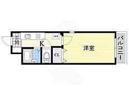 ル・ソレイユ 1Kの間取図画像