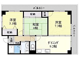 ラフォーレ南平台 3LDKの間取図画像