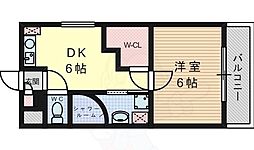 ハイツD&K 1DKの間取図画像