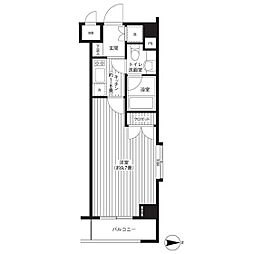 グランハイツ東新宿 1Kの間取図画像