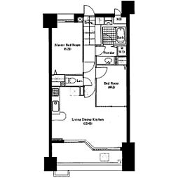 ラナイタウンルネッサンスグランドハイライズ 2LDKの間取図画像