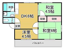 京都府城陽市富野荘北垣内（賃貸アパート3DK・1階・42.44㎡） その2