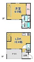 京都府京都市下京区蛭子町（賃貸アパート1LDK・1階・43.06㎡） その2