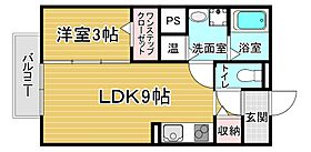 滋賀県大津市見世2丁目（賃貸アパート1LDK・1階・33.39㎡） その1