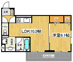 京都府宇治市五ケ庄平野（賃貸アパート1LDK・3階・41.01㎡） その2