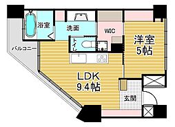 JR東海道・山陽本線 西大路駅 徒歩13分の賃貸マンション 5階1LDKの間取り