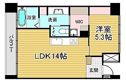 JR東海道・山陽本線 西大路駅 徒歩13分の賃貸マンション 5階1LDKの間取り