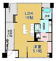 JR東海道・山陽本線 西大路駅 徒歩13分の賃貸マンション 5階1LDKの間取り