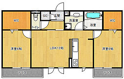 JR東海道・山陽本線 瀬田駅 徒歩20分の賃貸アパート 1階2LDKの間取り