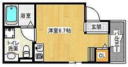JR東海道・山陽本線 西大路駅 徒歩9分の賃貸マンション 1階1Kの間取り