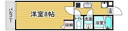 京都市営烏丸線 十条駅 徒歩5分の賃貸マンション 3階1Kの間取り