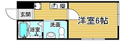 JR山陰本線 丹波口駅 徒歩10分の賃貸マンション 1階1Kの間取り